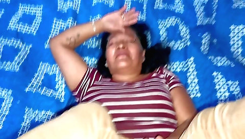 Indian slut fucks her hubby with the help of a vibrator