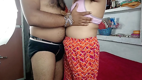 Indian slut with big boobs and hairy pussy is fucked