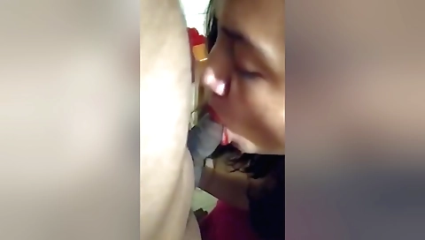 Indian babe in red underwear gets her clit fucked in a webcam