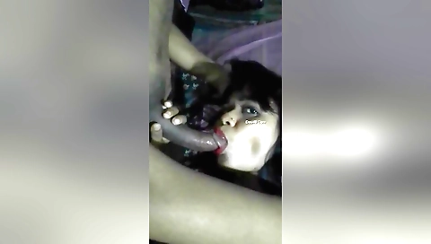 Hairy amateur brunette pussy gets suck dick in different poses