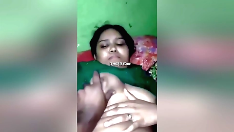 Indian amateur pussy play with her boyfriend's hard dick