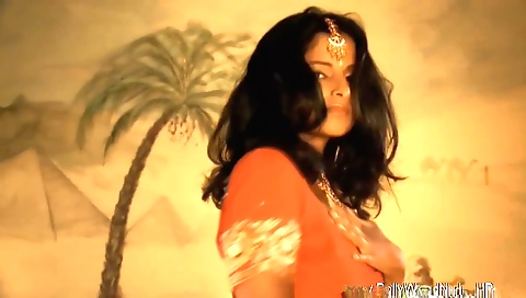 Indian girl in a sexy outfit naked in the living room