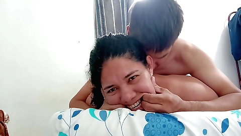 Amateur indian milf sucking and taking off her panties