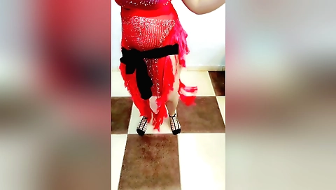 Amateur solo female is showing off her awesome ass