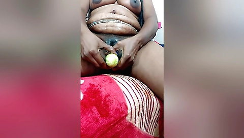 Hot tamil solo video with a girl with a large vibrator