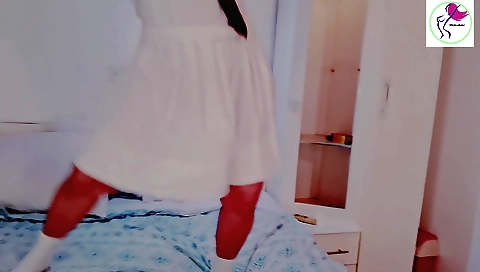 Indian amateur girl in her bedroom is fucking herself