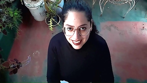 Indian girl wants her boyfriend to stay on his feet