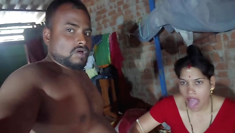 Indian wife getting fucked on the bed in amateur pov video
