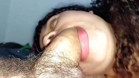 Indian girl with big tits and a nice mouth gets creampie