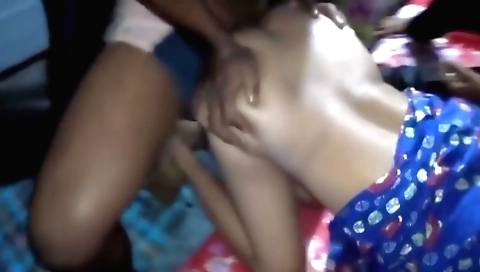 Indian teen girl enjoys foursome group sex with her friends