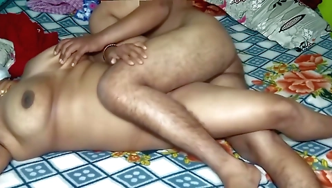 Indian wife in her bedroom shows her husband to fuck