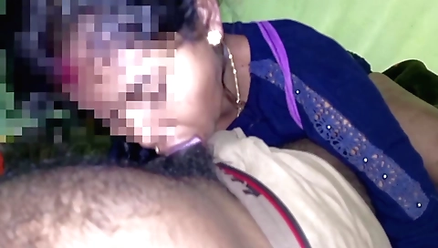 Indian brunette is having an amateur blowjob and deepthroat