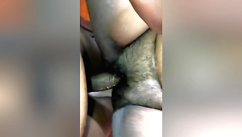 Indian wife gets creampie on the bed after fucking