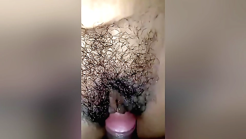 Indian amateur fetish in hairy pussy and ass pov video