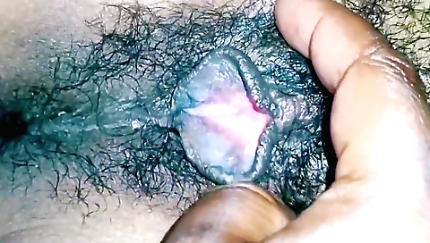 Horny teen gets her hairy pussy fucked and her boobies touched