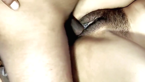 Indian hussy gets licked and fucked in the kitchen