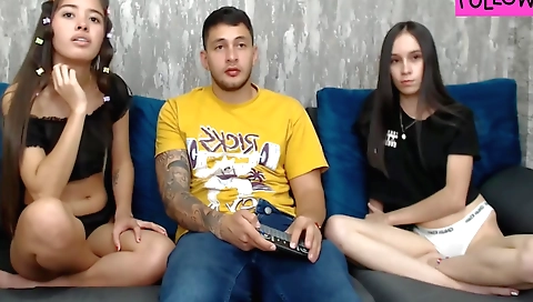 Indian women fuck their stepbrother in 1st class threesome