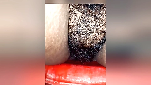 Indian babe in a sexy dress enjoys a hardcore hairy pussy fuck