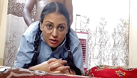 Indian teen stepsister gets fucked in her tight hole