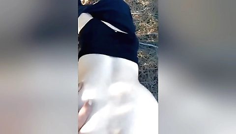 Indian girlfriend in the forest with her stepsister