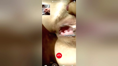 Hairy indian girl is showing her pussy on a webcam