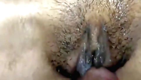 Indian girl's hairy body gets fucked in the bed pov