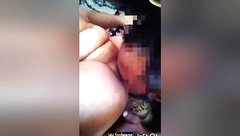 Indian teen is eating her pussy and blowing her lover
