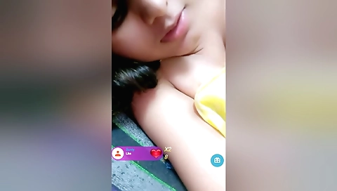 Indian babe in swimsuit is on her own in the hostel