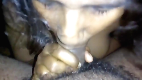 Indian girl with a cute face is filmed by a couple