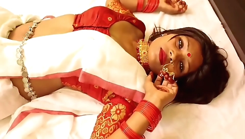 Indian brunette babe with a nice body and small tits