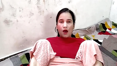 School girl dresses her in lingerie after a long day