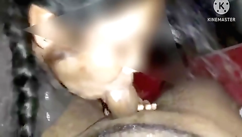 A gorgeous brunette gives a big blow job for a face of it