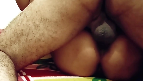 Wife with the head of a cock fucks her hubby in the morning