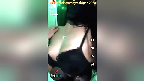 Naked brunette dancing with her hands on the camera