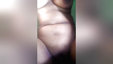 Indian woman with hairy pussy masturbates in solo porn video
