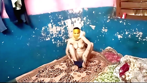 Busty hairy indian girl with a big pussy enjoys sex