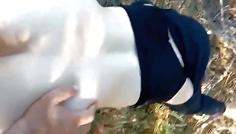 Indian girl with a sexy body fucks her stepbrother outdoors
