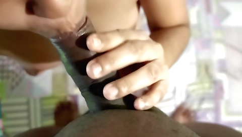 Girl gives him nice dick in the homemade porn video