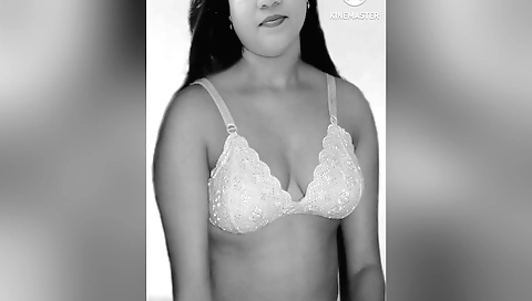 Hot brunette in amateur hd porn video showing her body
