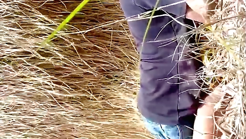 Amateur video of a hot brunette girl and her boyfriend in the woods