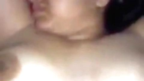 Indian brunette masturbating on bed in amateur porn
