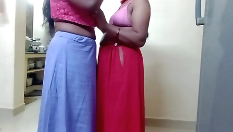 Webcam sex between a chick with big breasts and a big ass