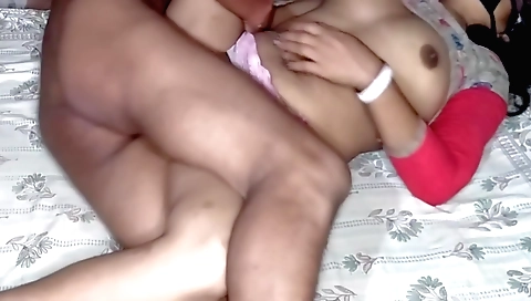 Indian hottie gives a blowjob to his dick in hot close up