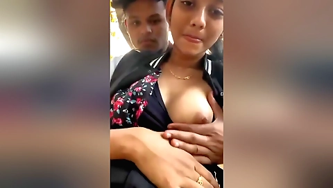 Brunette girl gets her asshole and pussy in the park