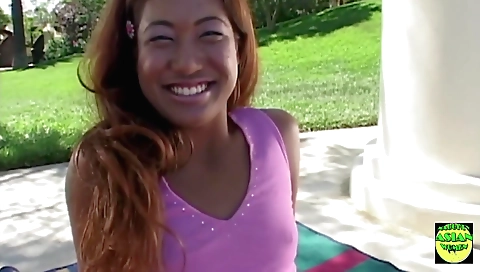 Indian redhead gets her ass fucked outdoors and licked