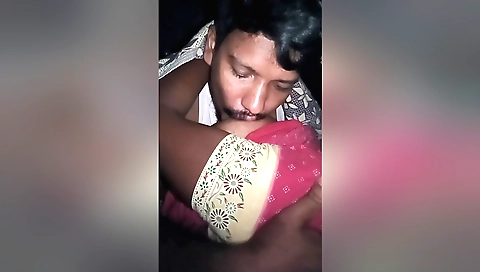 Indian amateur porn video shows a beautiful wife sucking