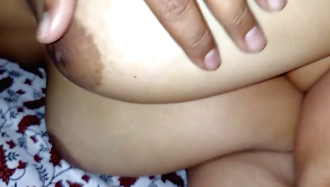 Indian amateur girl with big tits is playing around