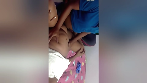 Indian girl with indian name gets a little cum on her body